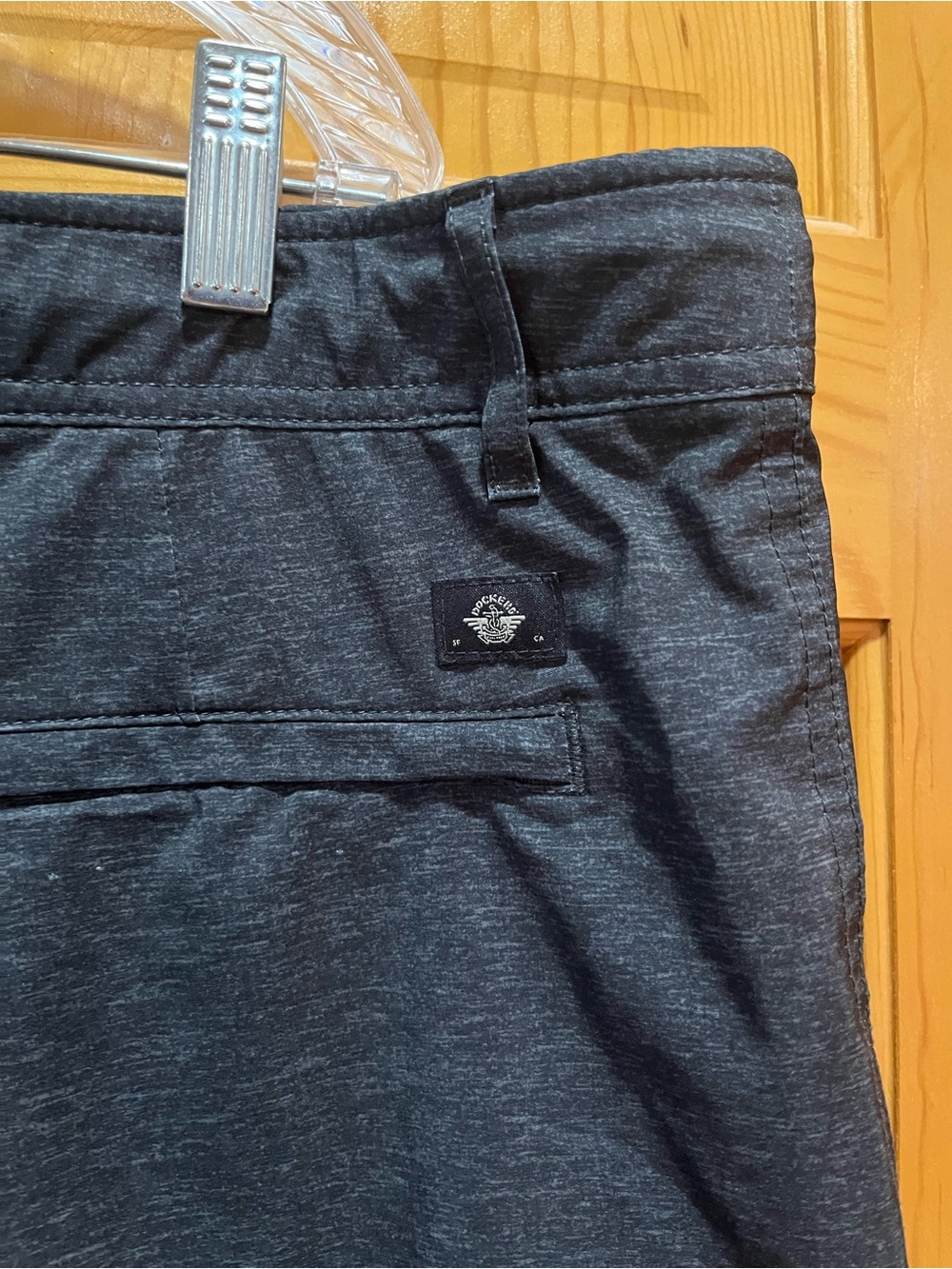 Dockers Men’s Dark Heather Gray Hybrid Shorts - Black/Gray